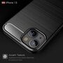 Apple iPhone 13 TPU Case Carbon Fiber Optik Brushed Schutz H�lle Grau
