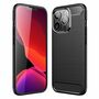 Apple iPhone 13 Pro TPU Case Carbon Fiber Optik Brushed Schutz H�lle Schwarz