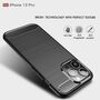 Apple iPhone 13 Pro TPU Case Carbon Fiber Optik Brushed Schutz H�lle Schwarz