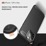 Apple iPhone 13 Pro Max TPU Case Carbon Fiber Optik Brushed Schutz H�lle Grau