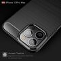 Apple iPhone 13 Pro Max TPU Case Carbon Fiber Optik Brushed Schutz H�lle Grau