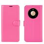 Huawei Mate 40 Pro Tasche Handy H�lle Schutz-Cover Flip-Case mit Kartenfach Rosa