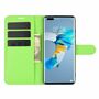 Huawei Mate 40 Pro Tasche Handy H�lle Schutz-Cover Flip-Case mit Kartenfach Gr�n