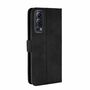 vivo Y72 5G Tasche Handy H�lle Schutz-Cover Flip-Case mit Kartenfach Schwarz
