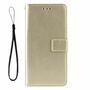 Cubot C30 Tasche Handy H�lle Schutz-Cover Flip-Case mit Kartenfach Gold