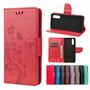 Sony Xperia 10 III Tasche Handy H�lle Schutz-Cover Flip-Case mit Kartenfach Rot