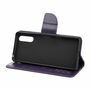 Sony Xperia 10 III Tasche Case Handy H�lle Schutz-Cover Flip-Case mit Kartenfach Violett