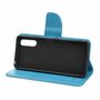 Sony Xperia 10 III Tasche Handy H�lle Schutz-Cover Flip-Case mit Kartenfach Blau