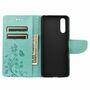 Sony Xperia 10 III Tasche Handy H�lle Schutz-Cover Flip-Case mit Kartenfach Gr�n