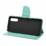 Sony Xperia 10 III Tasche Handy H�lle Schutz-Cover Flip-Case mit Kartenfach Gr�n