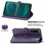 Sony Xperia 5 III Tasche Handy H�lle Schutz-Cover Flip-Case mit Kartenfach Violett