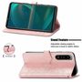 Sony Xperia 5 III Tasche Handy H�lle Schutz-Cover Flip-Case mit Kartenfach Rosa