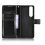 Sony Xperia 5 III Tasche Handy H�lle Schutz-Cover Flip-Case mit Kartenfach Schwarz