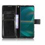 Sony Xperia 5 III Tasche Handy H�lle Schutz-Cover Flip-Case mit Kartenfach Schwarz