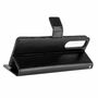 Sony Xperia 5 III Tasche Handy H�lle Schutz-Cover Flip-Case mit Kartenfach Schwarz
