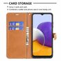 Samsung Galaxy A22 5G Tasche Handy H�lle Schutz-Cover Flip-Case mit Kartenfach Schwarz