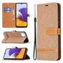 Samsung Galaxy A22 5G Tasche Handy H�lle Schutz-Cover Flip-Case mit Kartenfach Braun