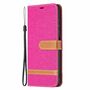 Samsung Galaxy A22 5G Tasche Handy H�lle Schutz-Cover Flip-Case mit Kartenfach Rosa
