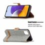 Samsung Galaxy A22 5G Tasche Handy H�lle Schutz-Cover Flip-Case mit Kartenfach Grau