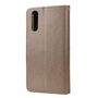 Sony Xperia 10 III Tasche Handy H�lle Schutz-Cover Flip-Case mit Kartenfach Grau