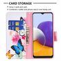 Samsung Galaxy A22 5G Tasche Handy H�lle Schutz-Cover Flip-Case mit Kartenfach Wei�