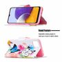 Samsung Galaxy A22 5G Tasche Handy H�lle Schutz-Cover Flip-Case mit Kartenfach Wei�