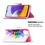 Samsung Galaxy A22 5G Tasche Handy Hlle Schutz-Cover Flip-Case mit Kartenfach Mehrfarbig