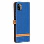 Samsung Galaxy A22 5G Tasche Handy H�lle Schutz-Cover Flip-Case mit Kartenfach Blau