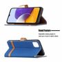 Samsung Galaxy A22 5G Tasche Handy H�lle Schutz-Cover Flip-Case mit Kartenfach Blau