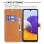 Samsung Galaxy A22 5G Tasche Handy H�lle Schutz-Cover Flip-Case mit Kartenfach Blau