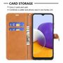 Samsung Galaxy A22 5G Tasche Handy H�lle Schutz-Cover Flip-Case mit Kartenfach Rot