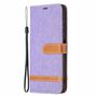 Samsung Galaxy A22 5G Tasche Handy H�lle Schutz-Cover Flip-Case mit Kartenfach Violett