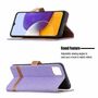 Samsung Galaxy A22 5G Tasche Handy H�lle Schutz-Cover Flip-Case mit Kartenfach Violett