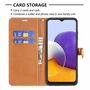 Samsung Galaxy A22 5G Tasche Handy H�lle Schutz-Cover Flip-Case mit Kartenfach Violett