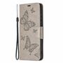 Samsung Galaxy A22 5G Tasche Handy H�lle Schutz-Cover Flip-Case mit Kartenfach Grau