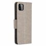 Samsung Galaxy A22 5G Tasche Handy H�lle Schutz-Cover Flip-Case mit Kartenfach Grau
