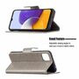 Samsung Galaxy A22 5G Tasche Handy H�lle Schutz-Cover Flip-Case mit Kartenfach Grau