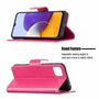 Samsung Galaxy A22 5G Tasche Handy H�lle Schutz-Cover Flip-Case mit Kartenfach Rosa