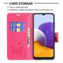 Samsung Galaxy A22 5G Tasche Handy H�lle Schutz-Cover Flip-Case mit Kartenfach Rosa