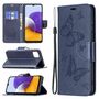 Samsung Galaxy A22 5G Tasche Handy H�lle Schutz-Cover Flip-Case mit Kartenfach Blau