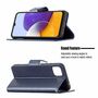Samsung Galaxy A22 5G Tasche Handy H�lle Schutz-Cover Flip-Case mit Kartenfach Blau