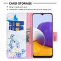 Samsung Galaxy A22 5G Tasche Handy H�lle Schutz-Cover Flip-Case mit Kartenfach Wei�