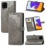 Samsung Galaxy A22 5G Tasche Handy H�lle Schutz-Cover Flip-Case mit Kartenfach Grau