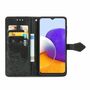 Samsung Galaxy A22 5G Tasche Handy H�lle Schutz-Cover Flip-Case mit Kartenfach Schwarz