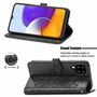 Samsung Galaxy A22 5G Tasche Handy H�lle Schutz-Cover Flip-Case mit Kartenfach Schwarz