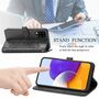 Samsung Galaxy A22 5G Tasche Handy H�lle Schutz-Cover Flip-Case mit Kartenfach Schwarz