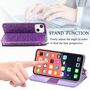 Apple iPhone 13 mini Handyh�lle Schutztasche Case Cover Klapptasche Violett