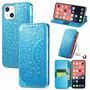 Apple iPhone 13 mini Handyh�lle Schutztasche Case Cover Klapptasche Blau