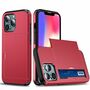 Apple iPhone 13 Pro Max Handyh�lle Schutzcase Kartenfach Rot