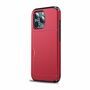 Apple iPhone 13 Pro Max Handyh�lle Schutzcase Kartenfach Rot